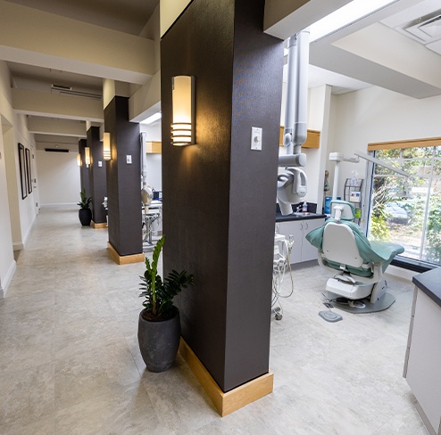 Man giving thumbs up during dental office visit