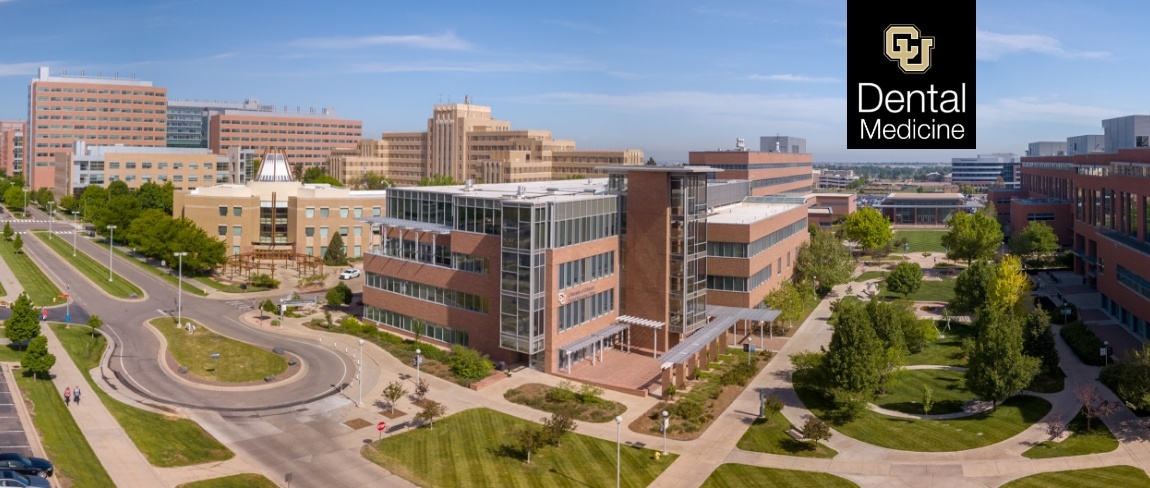 Aerial view of dental school campus