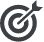 Icon of a target with an arrow in the center