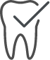 Tooth with checkmark icon