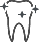Animated tooth with sparkles icon