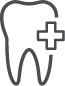 Tooth with medical cross icon