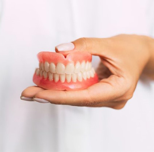 Four types of dentures