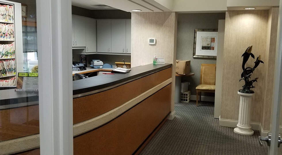 Hallway leading to dental treatment area