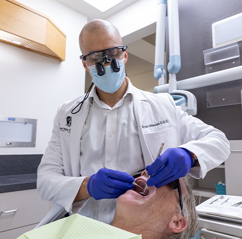 Man smiling during preventive dentistry visit